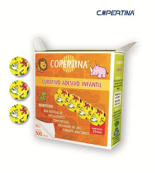 Curativo pós coleta infantil diâmetro 25mm  rolo